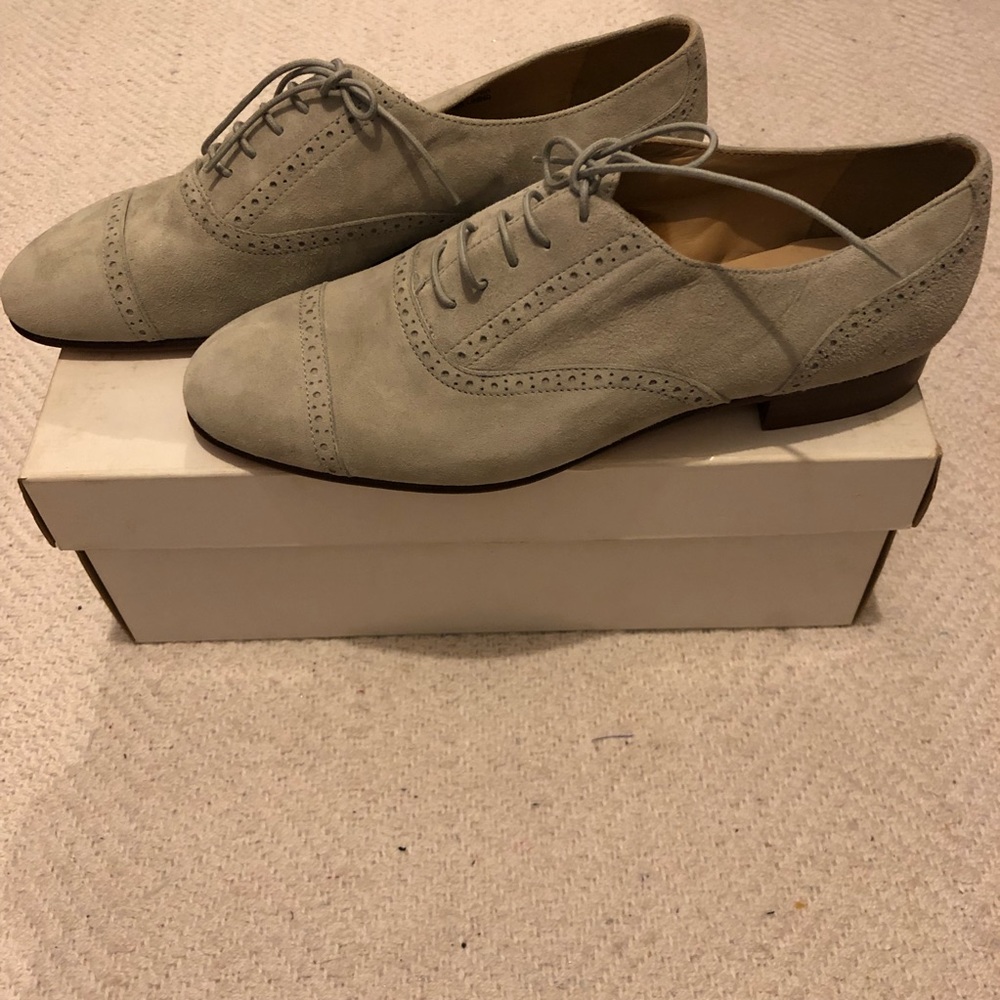 Jcrew genuine suede oxford shoes size 7